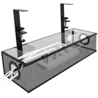 Under Desk Box Tray with Clamp Mount, 1 Pack black by HitMyNeed
