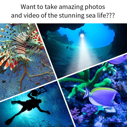 Underwater Diving LED Flashlight Torch 200-500m by HitMyNeed