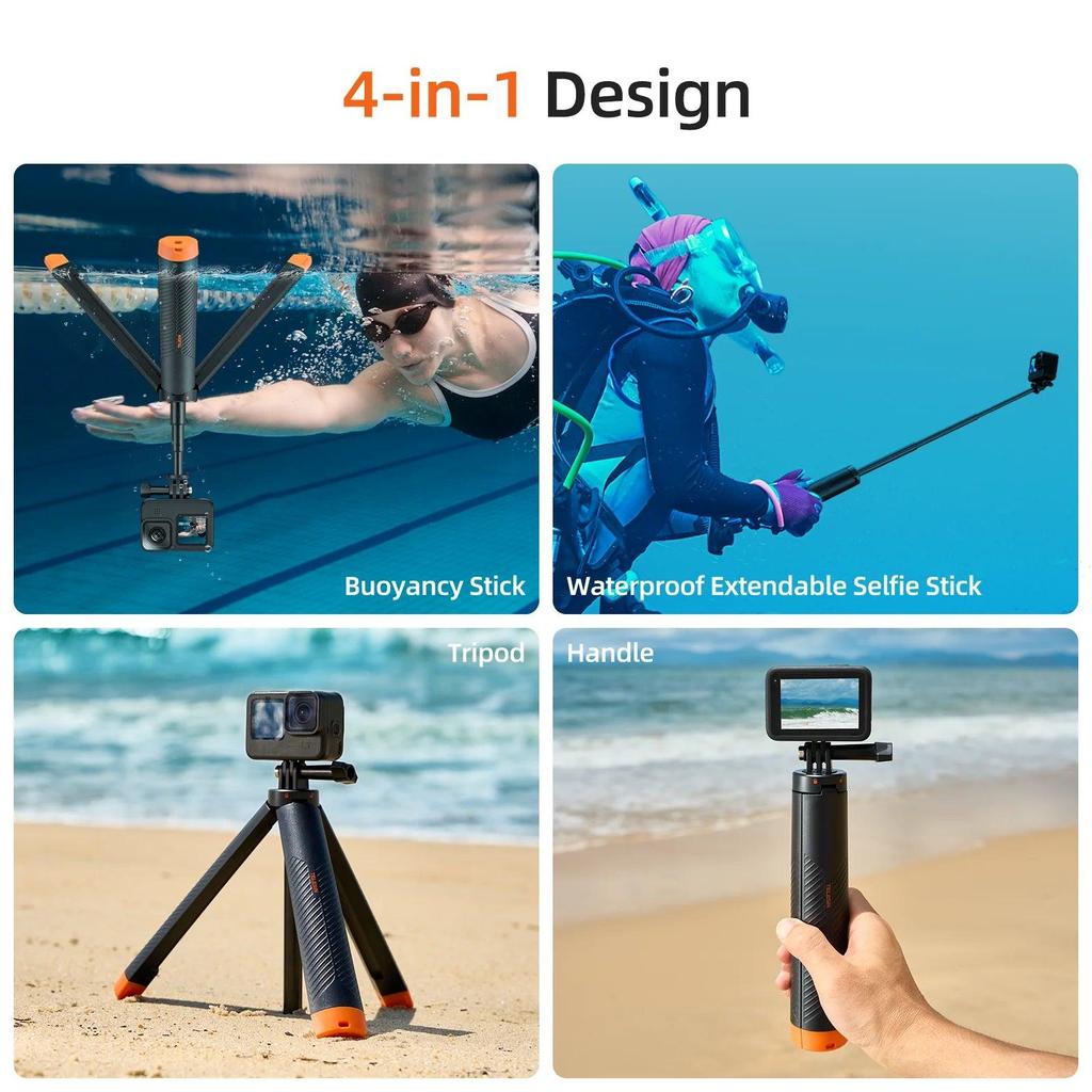Underwater Floating Selfie Stick Tripod for Action Cams by HitMyNeed