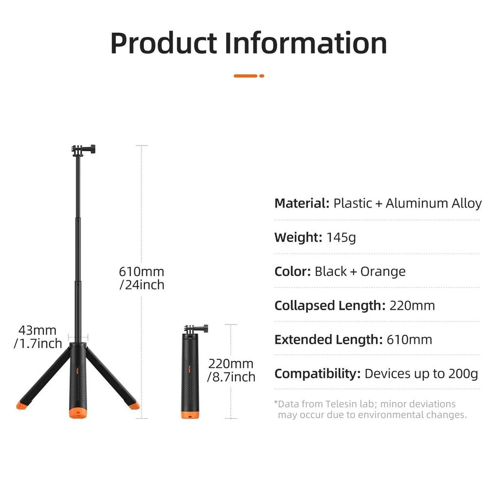 Underwater Floating Selfie Stick Tripod for Action Cams by HitMyNeed