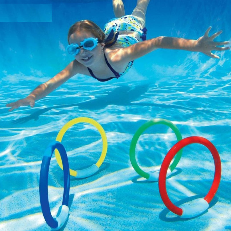 Underwater Pool Diving Rings Set (4 Pack) by HitMyNeed
