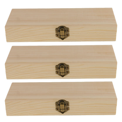 Unfinished Wooden Jewelry Boxes with Vintage Lock (3pcs) by HitMyNeed