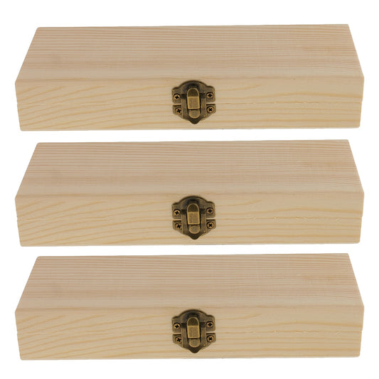 Unfinished Wooden Jewelry Boxes with Vintage Lock (3pcs) by HitMyNeed