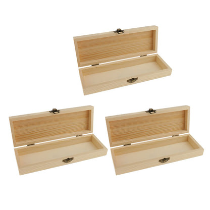 Unfinished Wooden Jewelry Boxes with Vintage Lock (3pcs) by HitMyNeed