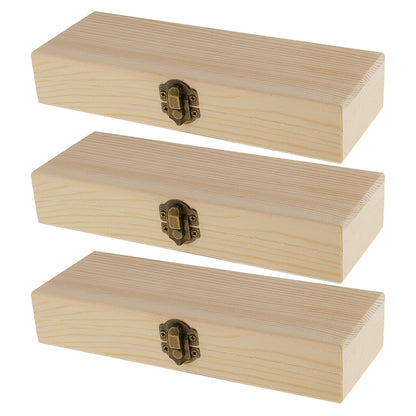 Unfinished Wooden Jewelry Boxes with Vintage Lock (3pcs) by HitMyNeed