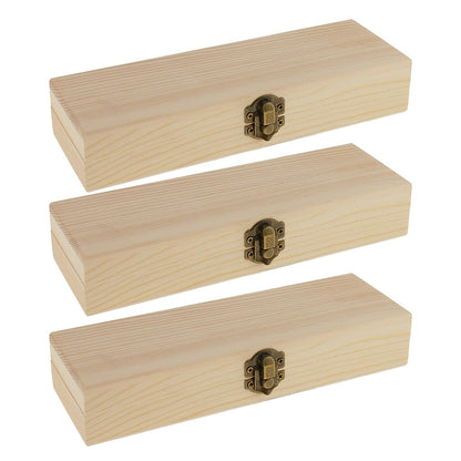 Unfinished Wooden Jewelry Boxes with Vintage Lock (3pcs) by HitMyNeed