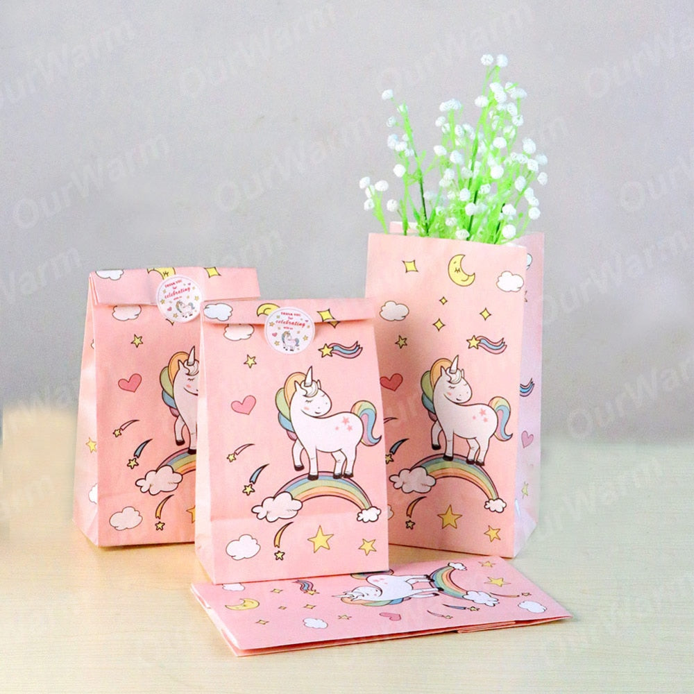 Unicorn Goodie Bags with Stickers, 12-Pack by HitMyNeed