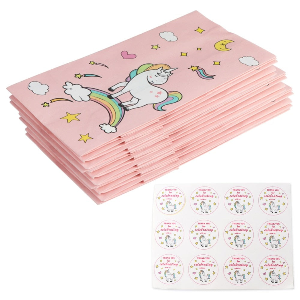 Unicorn Goodie Bags with Stickers, 12-Pack by HitMyNeed