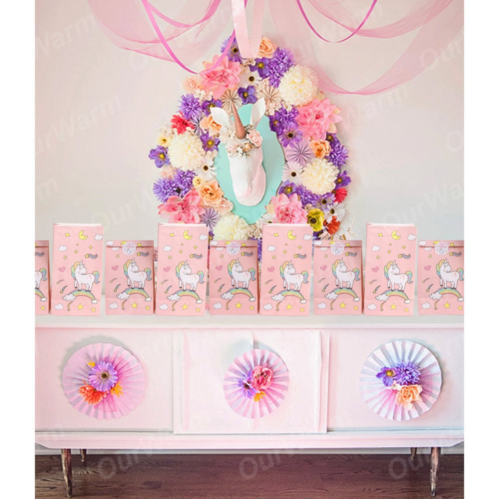Unicorn Goodie Bags with Stickers, 12-Pack by HitMyNeed