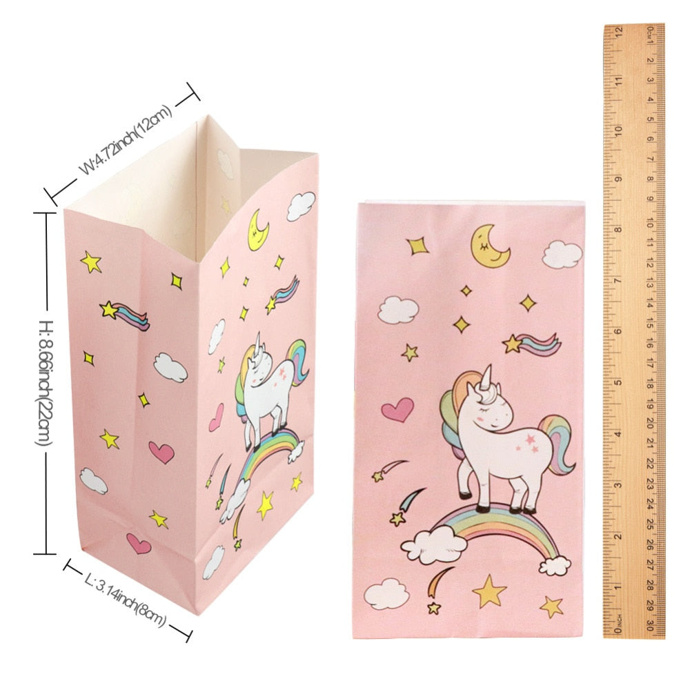 Unicorn Goodie Bags with Stickers, 12-Pack by HitMyNeed