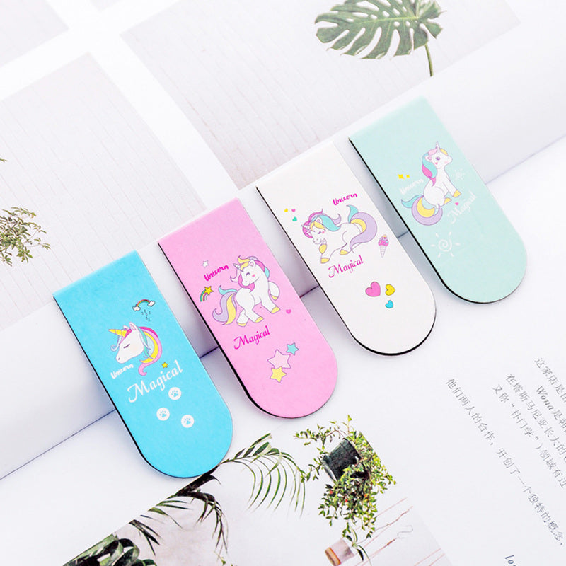Unicorn Magnetic Bookmarks Set of 4 by HitMyNeed