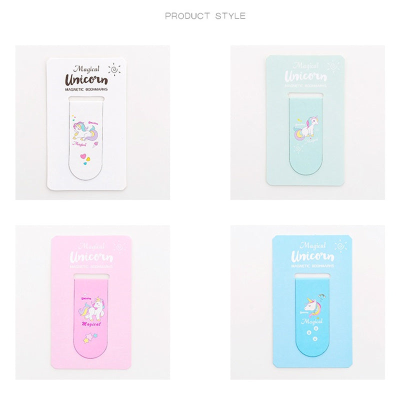 Unicorn Magnetic Bookmarks Set of 4 by HitMyNeed