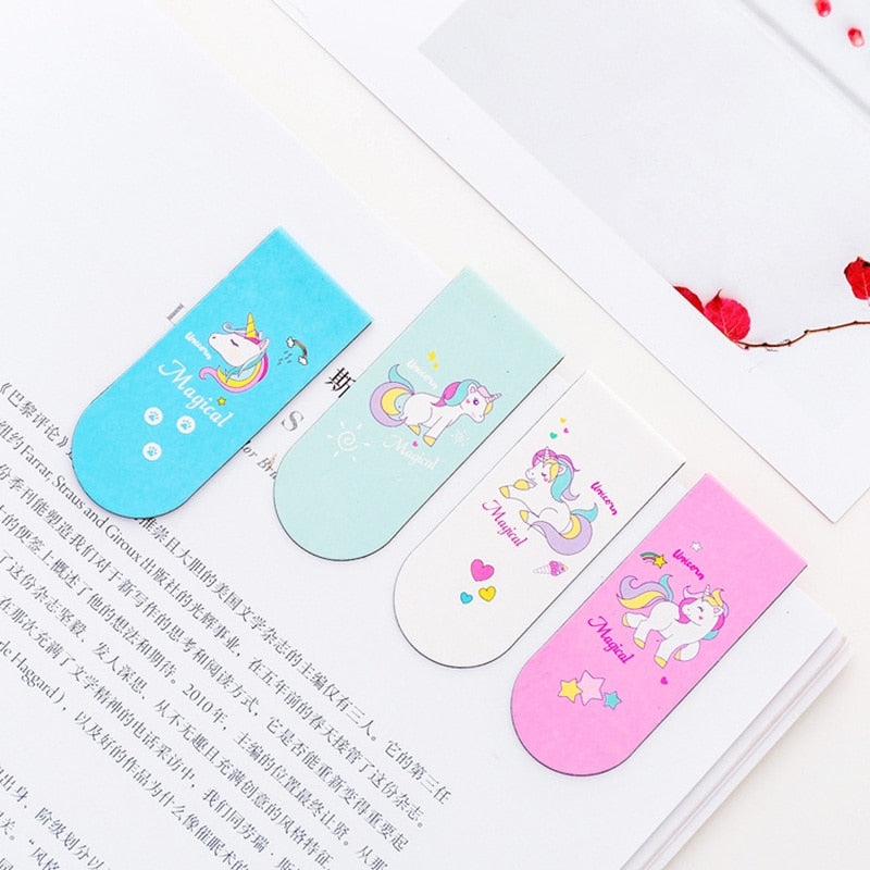 Unicorn Magnetic Page Markers Set of 4 by HitMyNeed