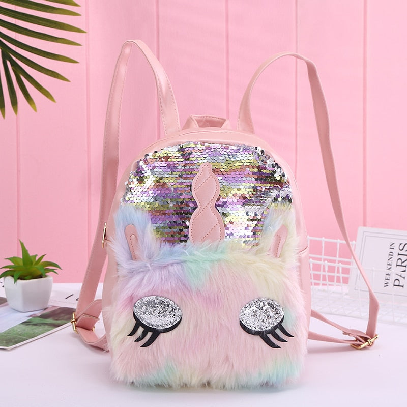 Unicorn Sequin Backpack for Girls, 20 x 28cm by HitMyNeed
