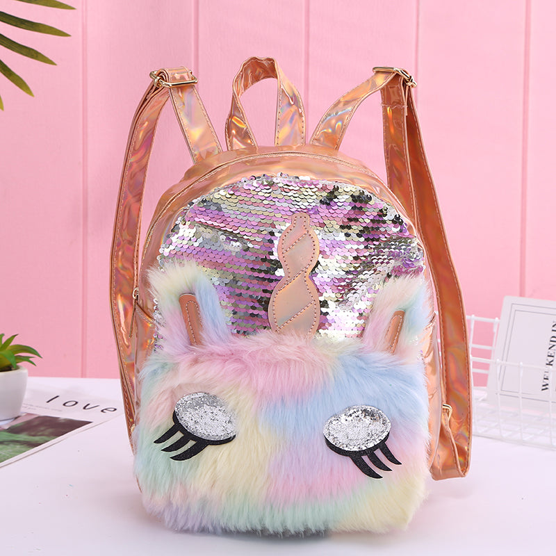 Unicorn Sequin Backpack for Girls, 20 x 28cm by HitMyNeed