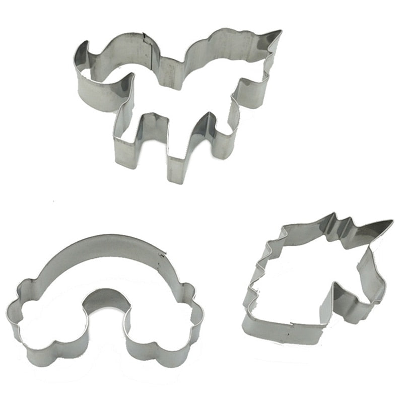 Unicorn Stainless Steel Cookie Cutter Set (3 pcs) by HitMyNeed