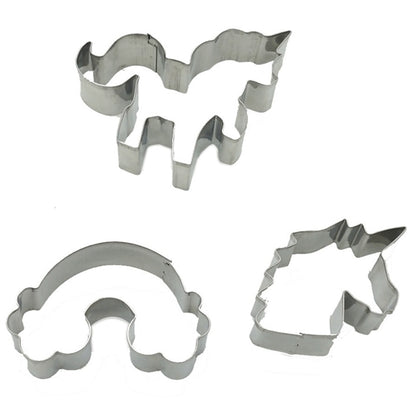 Unicorn Stainless Steel Cookie Cutter Set (3 pcs) by HitMyNeed
