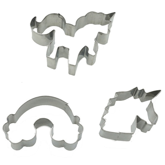 Unicorn Stainless Steel Cookie Cutter Set (3 pcs) by HitMyNeed