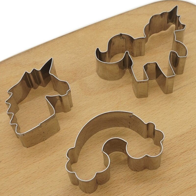Unicorn Stainless Steel Cookie Cutter Set (3 pcs) by HitMyNeed