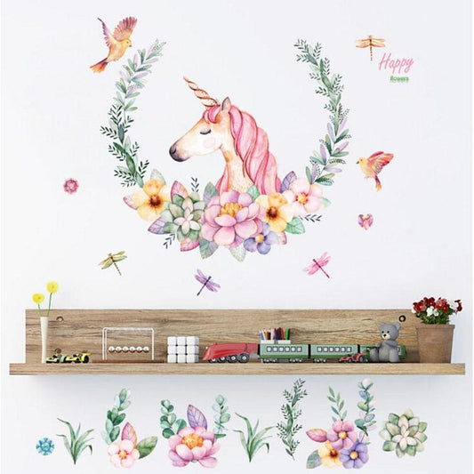 Unicorn Wall Stickers for Kids Bedroom Decor by HitMyNeed
