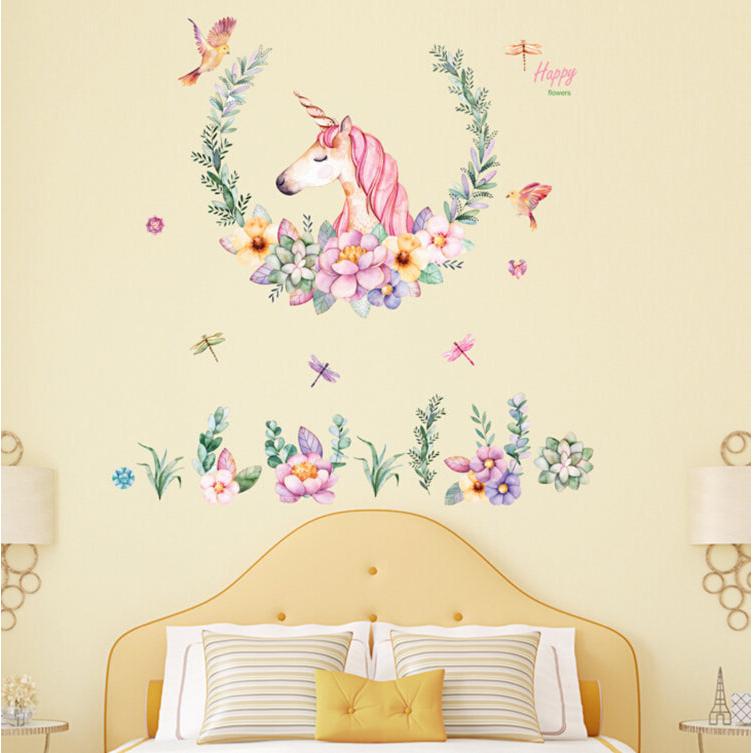 Unicorn Wall Stickers for Kids Bedroom Decor by HitMyNeed