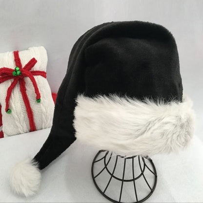Unique Black Christmas Santa Hat with White Trim by HitMyNeed
