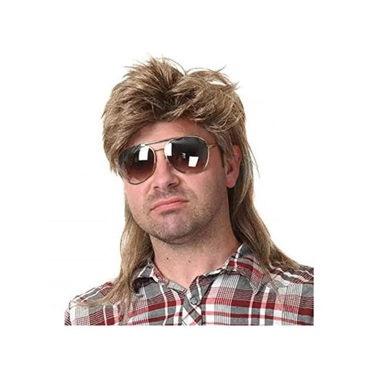 Unisex 80s Costume Wig with Headband for Parties & Cosplay by HitMyNeed