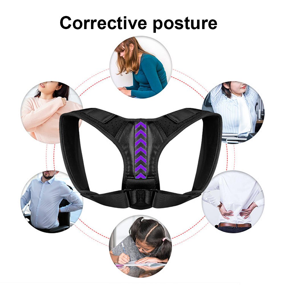 Unisex Adjustable Posture Corrector - Purple l by HitMyNeed