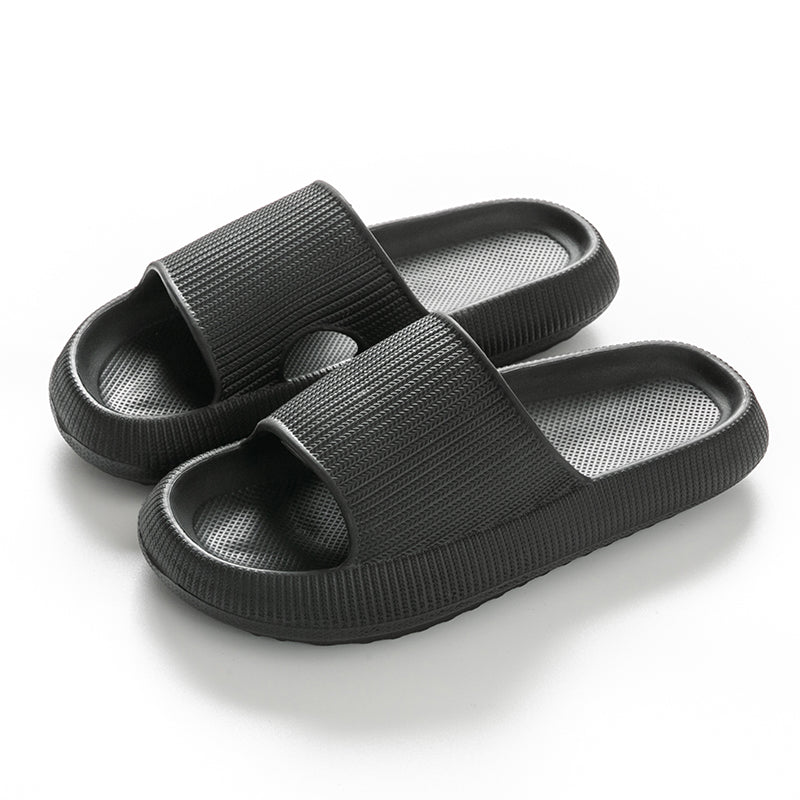 Unisex Anti-Slip Cloud Platform EVA Slide Sandals black 46-47fit-28-29-cm by HitMyNeed