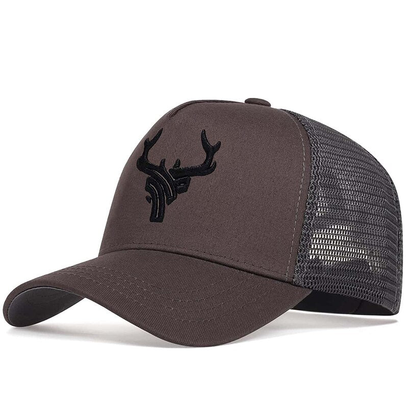 Unisex Antler Embroidered Mesh Baseball Cap by HitMyNeed