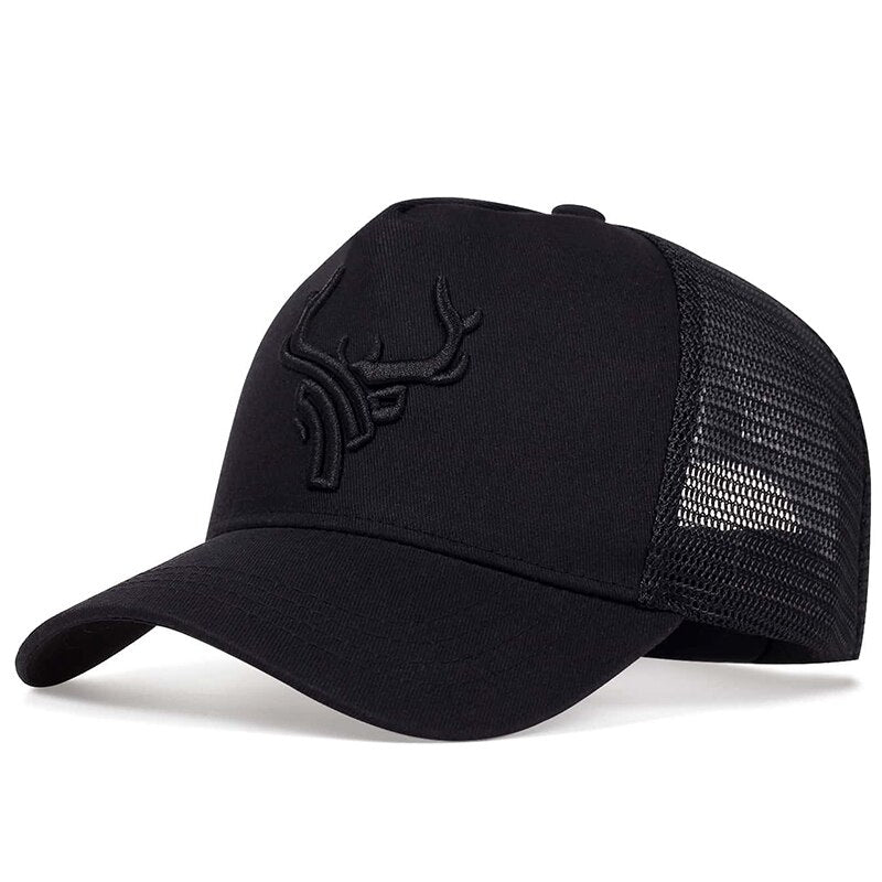 Unisex Antler Embroidered Mesh Baseball Cap by HitMyNeed