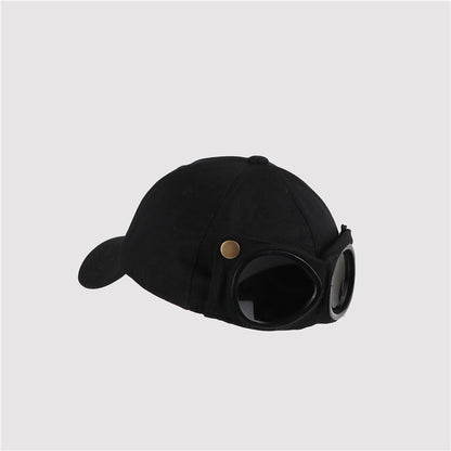 Unisex Aviator Sunglasses Baseball Cap for Summer black by HitMyNeed