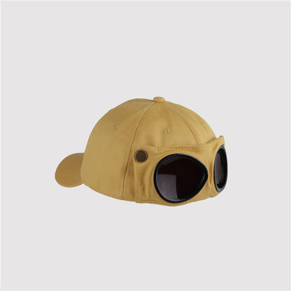 Unisex Aviator Sunglasses Baseball Cap for Summer yellow by HitMyNeed
