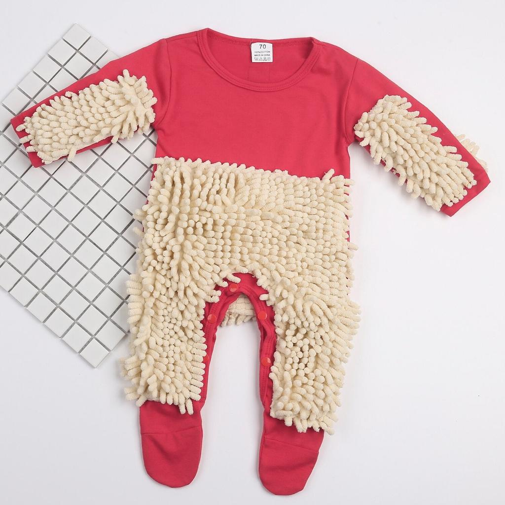Unisex Baby Mop Crawling Suit Overall by HitMyNeed