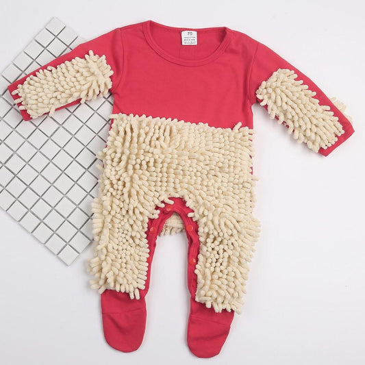 Unisex Baby Mop Crawling Suit Overall by HitMyNeed