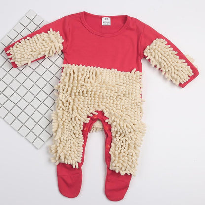 Unisex Baby Mop Crawling Suit Overall by HitMyNeed
