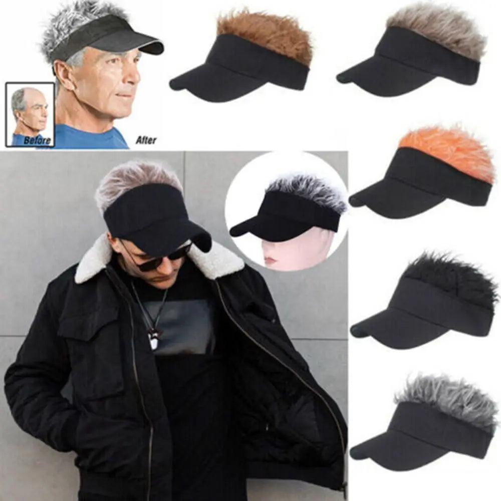 Unisex Baseball Cap with Spiked Faux Hair Visor by HitMyNeed