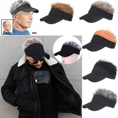 Unisex Baseball Cap with Spiked Faux Hair Visor by HitMyNeed