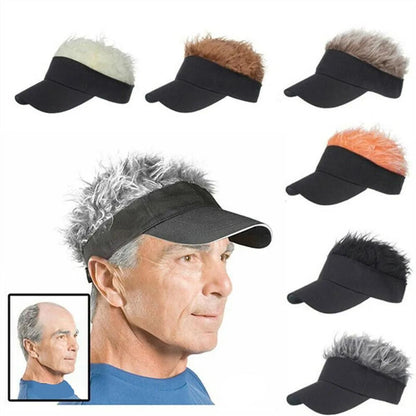 Unisex Baseball Cap with Spiked Faux Hair Visor by HitMyNeed