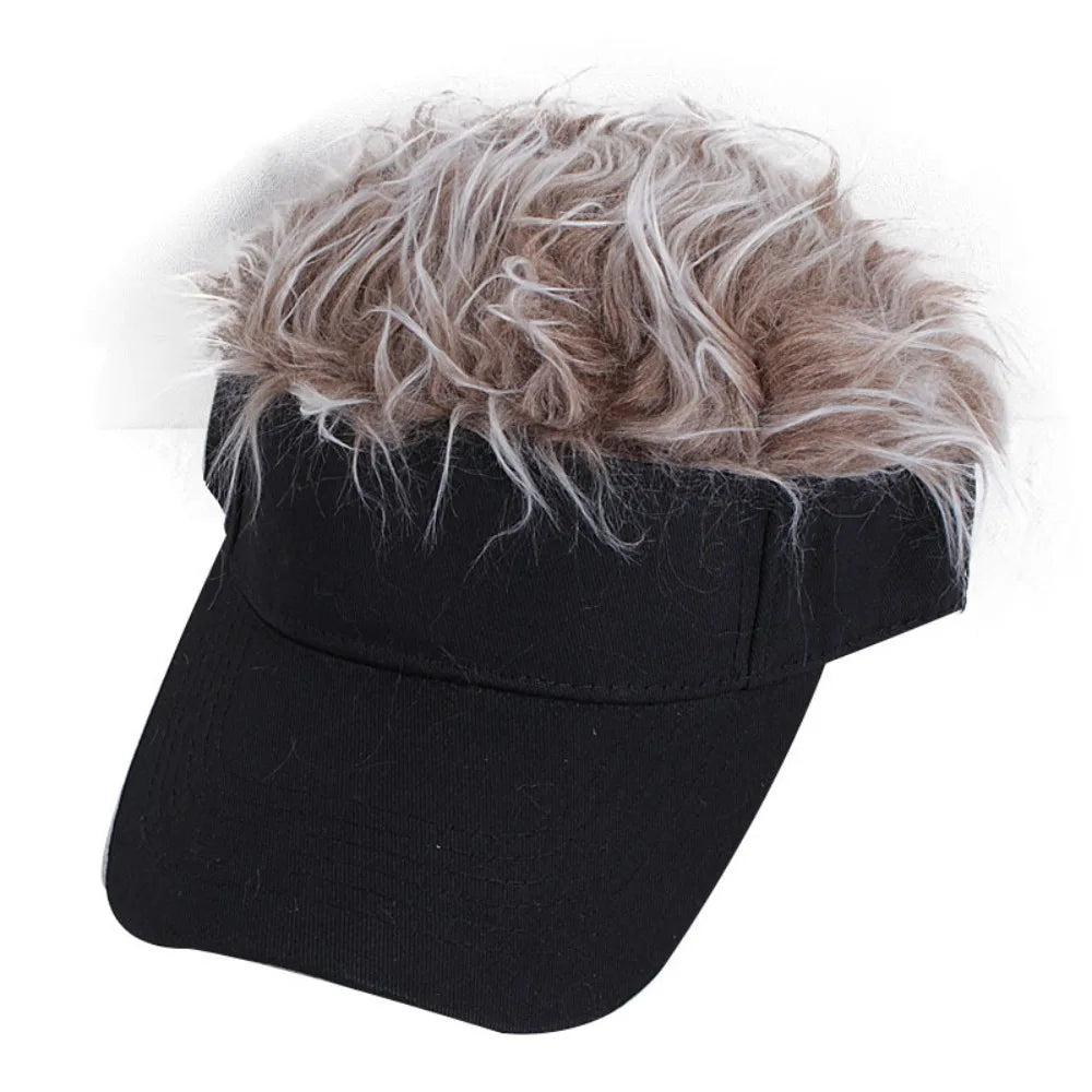 Unisex Baseball Cap with Spiked Faux Hair Visor by HitMyNeed