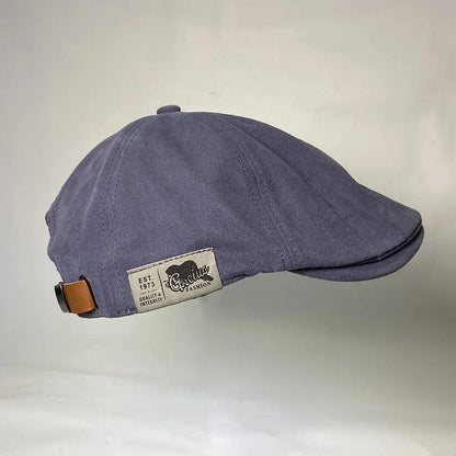 Unisex British Ivy Cap Cotton Linen Adjustable blue by HitMyNeed