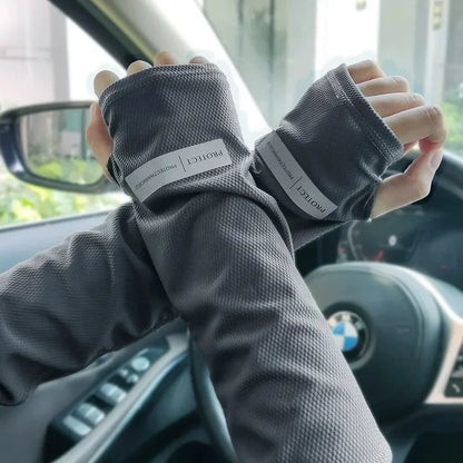 Unisex Cooling UV Protection Arm Sleeves for Outdoor Sports by HitMyNeed