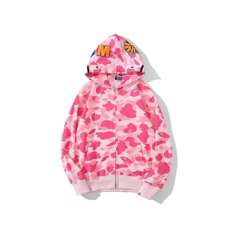 Unisex Cotton Shark Camouflage Zipper Hoodie 7.0 xxxl by HitMyNeed