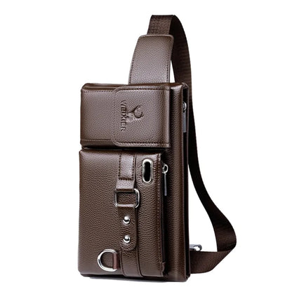 Unisex Crossbody Sports Waist and Chest Bag brown by HitMyNeed
