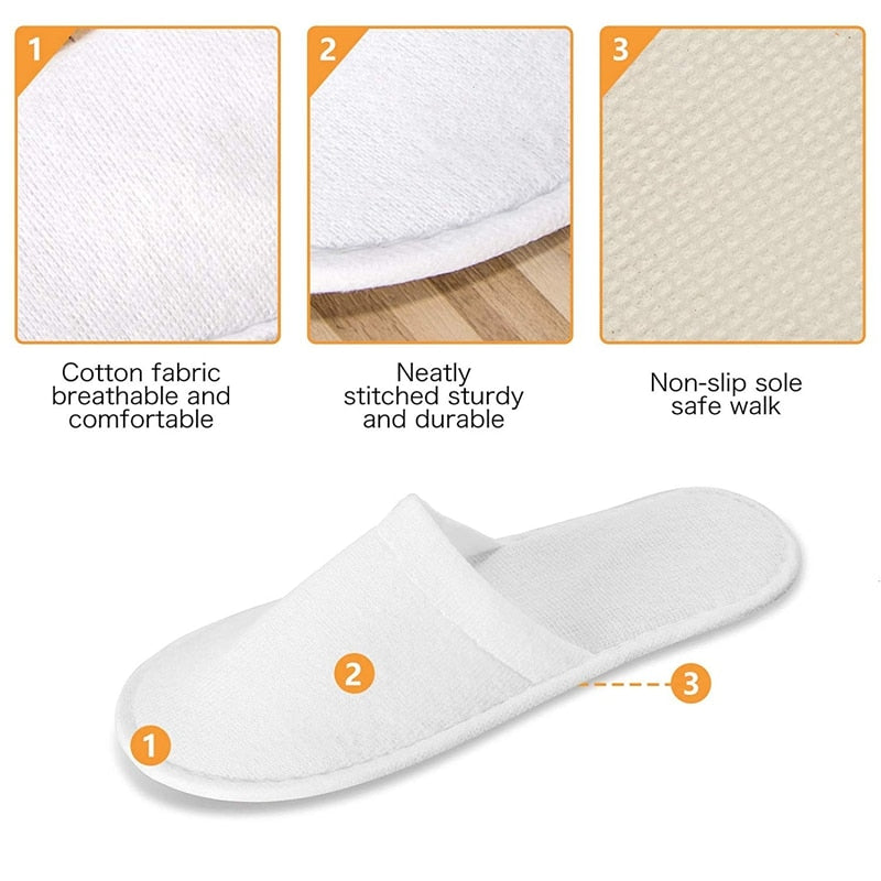 Unisex Disposable Slippers, 12 Pairs by HitMyNeed
