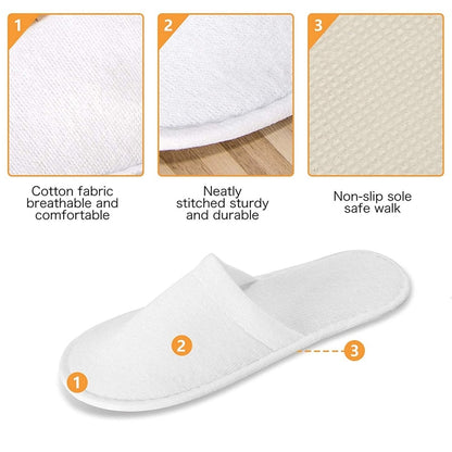 Unisex Disposable Slippers, 12 Pairs by HitMyNeed