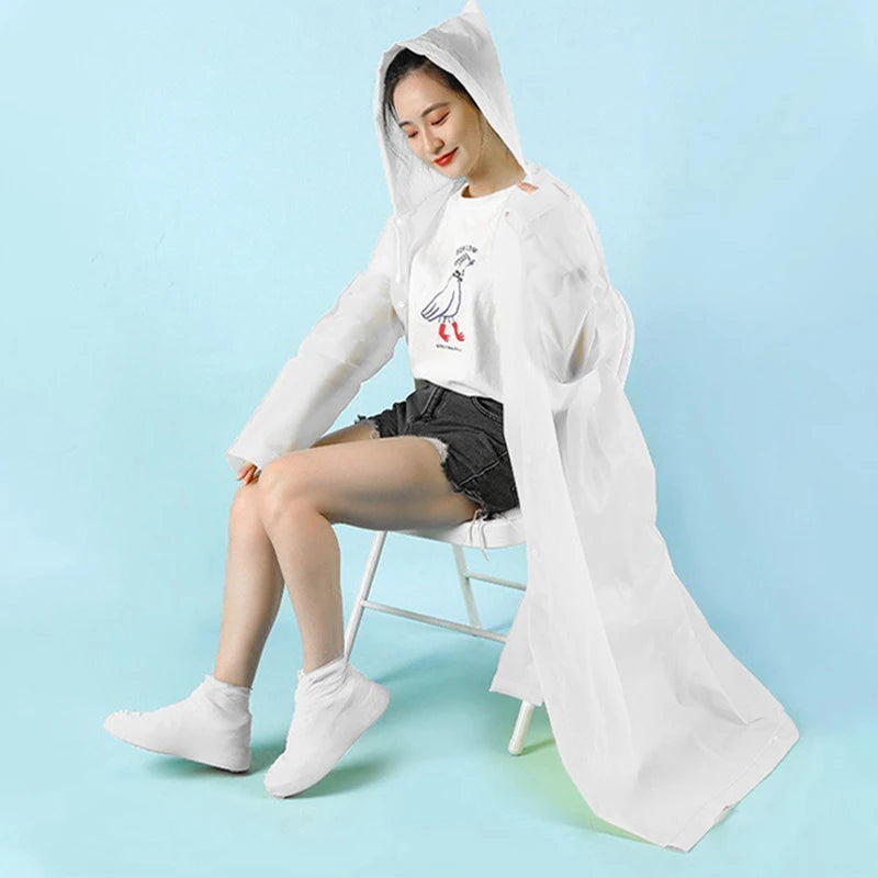 Unisex EVA Waterproof Hooded Raincoat Poncho by HitMyNeed