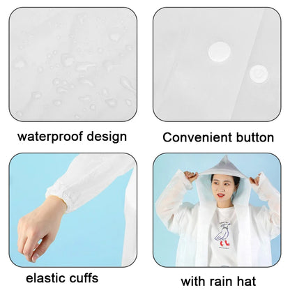 Unisex EVA Waterproof Hooded Raincoat Poncho by HitMyNeed