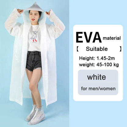 Unisex EVA Waterproof Hooded Raincoat Poncho by HitMyNeed
