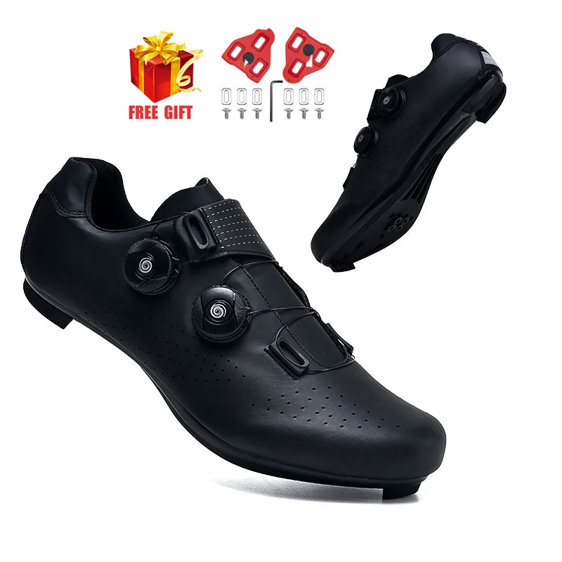 Unisex Flat MTB Cycling Shoes with Cleat Compatibility black-road-cleat 46.0 by HitMyNeed
